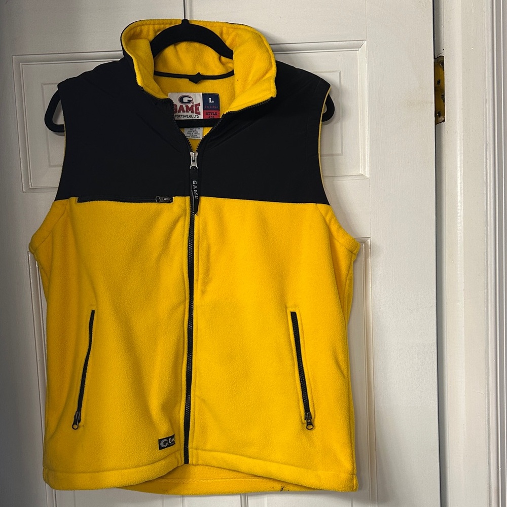 Men's Yellow and Black Vest